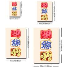 1pc Unframed Bread Food Wall Art Kitchen Poster Horizontal Canvas Print Minimalist Aesthetic Decor Vintage Painting For Dorm,Apartment,Modern Home Decoration