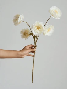 1/3/8 pièces Fleurs artificielles, lotus en soie à 5 têtes, fausse pivoine à tige longue, convient pour le mariage, la cérémonie, la décoration, l'aménagement floral DIY, la décoration intérieure du salon, de la chambre à coucher, de la salle à manger, pivoine artificielle réaliste pour le bureau, le jardin, la fête, la décoration de boutique, la décoration de fête, de vacances - sans contenant, en matière plastique, pour poser sur une table, bouquet de mariée vert intemporel, centre de table romantique, centre de table de table