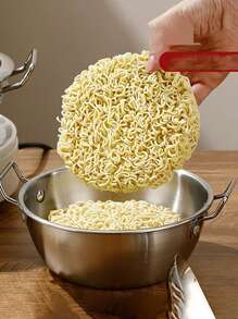 1 件带手柄的不锈钢零食碗 - 防锈，抛光金属表面，圆形设计，适合沙拉、薯条和开胃菜，零食碗 | 时尚手柄 | 耐用厨房用品