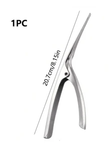 1 pieza Herramienta desvenadora de camarones de acero inoxidable - Mango ergonómico, preparación eficiente de mariscos para un fácil pelado y limpieza, utensilio de cocina
