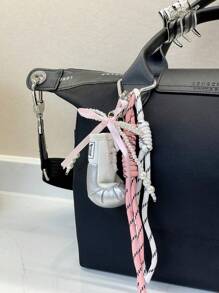 1PC Angola Red/Pink/Black/Silver/Gold Boxing Love Bag Charm,Keychain Accessories Car Pendant Can Be Used For Bag Pendant Pendant. Gifts Valentine'S Day Stylish For Teen Girls Women College Students Teacher White-Collar Workers Rookies & White-Collar Workers Gift Accessories Decor Present Car Accessories Women Key Chain Charms Back To School Supplies Gifts For Teachers