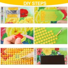 Set di Pittura di Diamanti 5D per adulti - Diamanti tondi completi - Eccellente per decorazione domestica in camera da letto, sala da pranzo, ingresso, studio, bagno