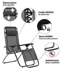 2 Sillas tumbona Silla Reclinable de Gravedad Cero 2 unidades para Jardín, Terraza, Piscina, Playa y Balcón – Tumbona Plegable Ergonómica con Respaldo Ajustable hasta 165° y Sistema de Bloqueo – Estructura de Acero Resistente con Capacidad de Carga de 120 kg – Tejido Transpirable para Máximo Confort – Silla de Descanso Portátil y Ligera con Reposacabezas Desmontable y Protección Antideslizante para Uso en Exteriores