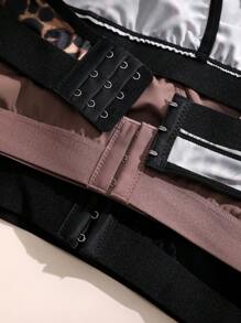 3pcs Plus Size Women's Comfortable Wireless Unpadded Bras - Multicolor - View 5