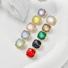 10 Pcs Square Cat-Eye Metal Buttons For Knit Cardigans, Shirt Collars & Dresses – Premium Stylish Apparel Decor