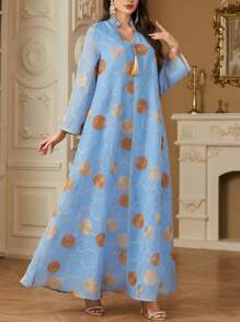 Long Sleeve Minimal Style Aba Thobe Suitable For Summer, Modest - Multicolor - View 1