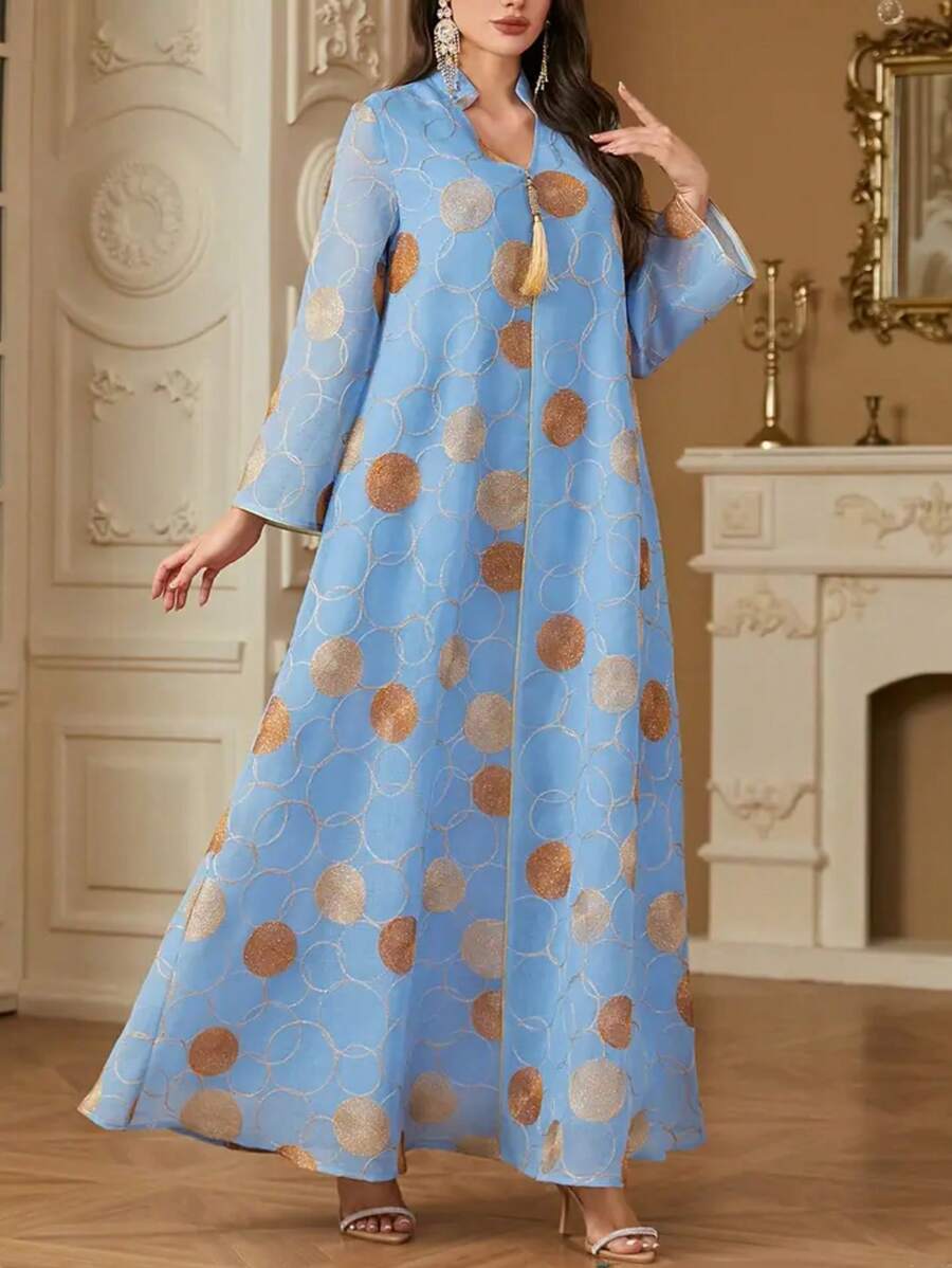 Long Sleeve Minimal Style Aba Thobe Suitable For Summer, Modest - Multicolor - View 1