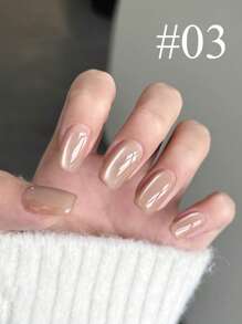 10ml Pink Blue Green Glass Bead Cat Eye Gel Nail Polish 2025 Milk Tea Small Light Bulb Crystal Cat Eye Gel Nail High-Density Glass Bead Cat Eye Spring Summer Nail Art Nail Supplies