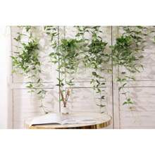 1 Paquete de Soporte de Pared para Corbatas, Relleno de Vid Falsa Verde, Guirnalda Decorativa Artificial de Hiedra Verde, Planta Colgante, Decoración de Ramo, Decoración del Centro del Arco de Boda, Decoración de Escritorio de Banquete, Decoración de Fondo, Boda, Decoración de Boda, Decoración de Habitación, Decoración del Hogar Interior y Exterior