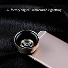 37mm Universal Phone Lens Kit: 0.45X Super Wide Angle Lens + 10X Macro Lens Compatible With Iphone, Android (Includes Carrying Pouch) - Multicolor - View 9