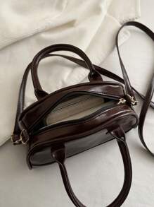 Korean Style Patchwork Letter Design Fashionable Shoulder Bag, Casual Crossbody Bag, 2025 Spring Season Small Boxy Handbag