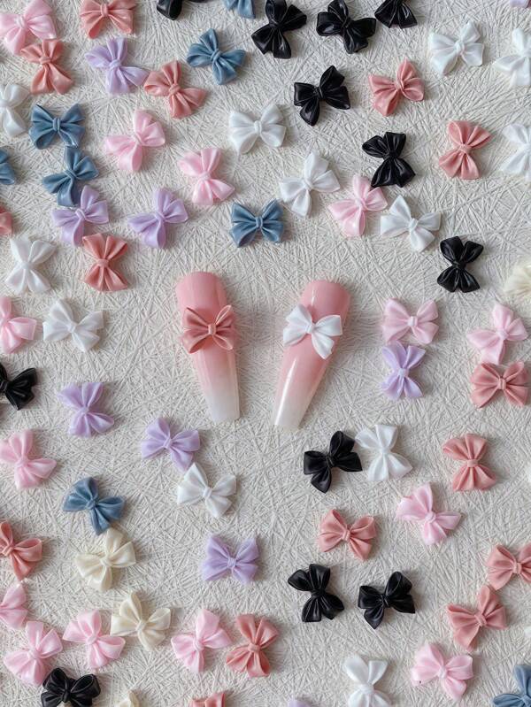 200/100 pezzi/50 pezzi/20 pezzi/10 pezzi Cristalli colorati a fiocco per unghie, set di decorazioni per unghie a fiocco 3D colorate, per design di pietre per unghie, decorazione fai-da-te, pietre preziose, accessori per unghie, gemme per unghie