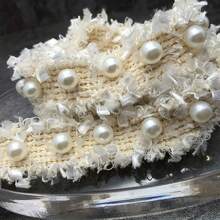 1pc Beige & Black Retro Nylon Lace With Pearls, Embroidered Ribbon DIY For Clothes, Dress, Shoes, Bags, Crafts - Multicolor - View 17