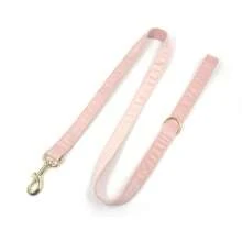 2 Pieces Set, Pink Velvet Zinc Alloy Pet Collar/Dog Collar/Dog Neck Collar + Leash Set, Adjustable Size Fits Large, Medium And Small Pets, Made Of Soft And Comfortable Velvet Material, Suitable For Long-Term Wear Especially For Pets With Sensitive Skin - Pink - View 9