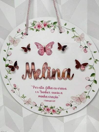 Porta Maternidade decoração para quarto de bebê - Guirlanda decorativa diversos temas de menina.