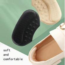 5pcs/Set - 2pcs Beige Toe Cushion, 3pcs Black Heel Grip, Thickened Shoe Inserts To Reduce Shoe Size, Foot Protection Pads For High Heels, Prevent Friction & Slippage