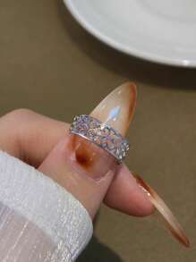 1枚极简主义脚趾戒指，采用S925纯银制成，优雅的女士珠宝礼物 - 鏤空花紋趾環 - 查看 3