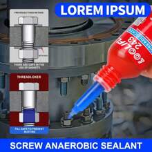 High Strength LOOLIFL 10ml Thread Locking Adhesive -243/271 Thread Locking Agent, High Temperature Resistance, Vibration Resistance, Detachable - Multicolor - View 7