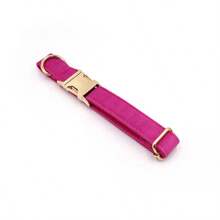 2pcs Set: Magenta Velvet Zinc Alloy Pet Collar/Dog Collar + Leash, Adjustable Size Fits Small/Medium/Large Dogs, Soft & Comfortable Velvet Material Suitable For Long-Term Wear, Ideal For Pets With Sensitive Skin