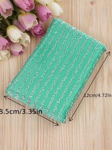 Four-Packing, Kitchen Dishwashing Sponge, Pot Brush Artifact, Household Double-Sided Cleaning Sponge Wipe, Scrubbing Pad, Kitchen Scrubbing Sponge, Cleaning Supplies, Cleaning Tools, Back-To-School Supplies