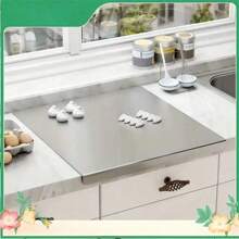 1 pezzo Tagliere di lusso in acciaio inossidabile - Superficie di taglio antifungina e antigraffio - Utensile da cucina essenziale per chef e appassionati di cucina, Tagliere in acciaio inossidabile per carne, formaggio, pane, verdure e frutta, Tagliere per casa, dormitorio, cucina, regalo per la casa