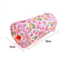 1 件多种款式形状彩色印花猫/狗爱好者礼物和狗/猫妈妈爱宠物猫爱好者和猫妈妈爱隧道可折叠存储兔子通道管道耐刮擦玩耍睡眠休息避免室内玩耍 - 彩色 - 查看 11