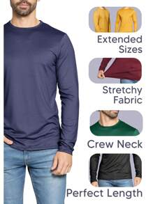 STRETCH IS COMFORT Men's Oh So Soft Long Sleeve Top | Youth S-Adult 3X - Yellow - View 6