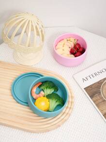 1pc Customized Silicone Baby Bowl, Feeding Training Tableware, Personalized Infant Food Storage - Multicolor - View 6