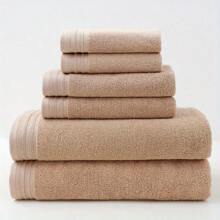 Juego de 6 toallas de lujo suaves de algodón - Toallas de baño y mano absorbentes con paños de lavado para uso en el hogar y el hotel