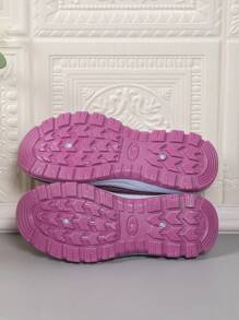 女士新款软底透气休闲运动鞋，防滑厚底 - 紫色 - 查看 5