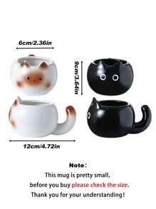 1 件暹罗猫陶瓷杯 10 盎司可爱可重复使用可机洗多用途动物主题杯用于咖啡牛奶果汁适合猫爱好者的完美礼物送给咖啡和茶爱好者生日母亲节礼物 - 彩色 - 查看 12