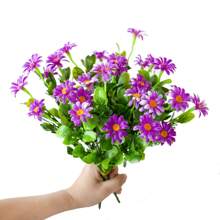 6/10 件人造塑料雏菊花，假菊花户外栅栏装饰，家居装饰