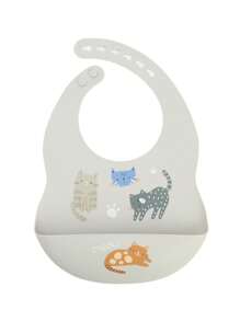 1pc Custom Silicone Baby Bibs Cartoon Pattern Baby Bib Personalized Customization Name Baby Items Adjustable Kids Drool Towels Rainbow Heart Bear Dinosaur Lemon Pattern Print On Demand Baby Tableware