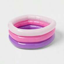 5.91'' X 1.97'' X 7.87'' Mini 3 Ring Pool 43 Gal Oval Kiddie Pool - Pink - View 3