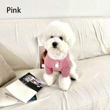 1pc Versatile Autumn/Winter Base Layer Tee With Dog & Cat Breeds (Teddy, Yorkshire, Pomeranian, Etc.) Prints, Pet Clothing