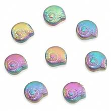 30 stuks 12mm glazen slakkenkralen met middengat, platte geregen kralen, zeeslakkenkralen voor doe-het-zelf sieraden maken, knutselaccessoires, damesarmband, telefoonketting, sleutelhanger, autohanger, aquariumdecoratie