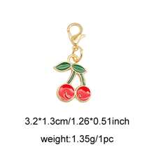 2/16Pcs Enamel Fruit Charm Alloy With Lobster Clasp Necklace Pendant Bracelet Keychain Jewelry DIY Hair Accessory Shoes Purse Bag Hanging Decoration