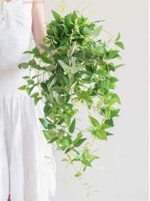 1 Paquete de Soporte de Pared para Corbatas, Relleno de Vid Falsa Verde, Guirnalda Decorativa Artificial de Hiedra Verde, Planta Colgante, Decoración de Ramo, Decoración del Centro del Arco de Boda, Decoración de Escritorio de Banquete, Decoración de Fondo, Boda, Decoración de Boda, Decoración de Habitación, Decoración del Hogar Interior y Exterior