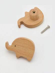 1pc Starry Cloud Pattern, Children's Wooden Pull Handle For Cabinet/Drawer, Wooden Knob Furniture Handles Adhesive Stick-On Single Hole Pull, Nursery, Baby Girl Nursery