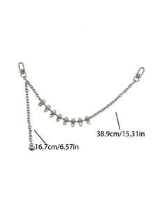 High-End Luxurious Rhinestone European & American Style Color-Preserving Metal Chain Bag Accessory Charm Beach Vacation Y2K - Multicolor - View 4