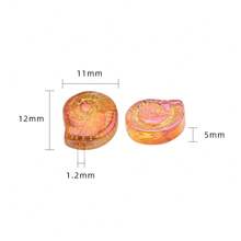 30 stuks 12mm glazen slakkenkralen met middengat, platte geregen kralen, zeeslakkenkralen voor doe-het-zelf sieraden maken, knutselaccessoires, damesarmband, telefoonketting, sleutelhanger, autohanger, aquariumdecoratie