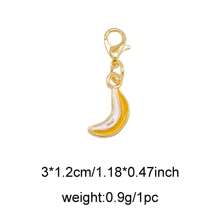 2/16Pcs Enamel Fruit Charm Alloy With Lobster Clasp Necklace Pendant Bracelet Keychain Jewelry DIY Hair Accessory Shoes Purse Bag Hanging Decoration