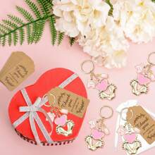 5/10/15/20 Bộ Quà tặng Tiệc mừng em bé chào đời có Móc chìa khóa thiết kế kèm Túi vải Organza màu trắng và Thẻ cảm ơn Quà tặng Tiệc mừng em bé chào đời cho bé trai và bé gái Đồ dùng thiết yếu cho ngày lễ Thích hợp cho Tiệc mừng em bé chào đời, Sinh nhật và Trang trí sự kiện - cũ A - Xem 7