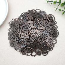 Randomly Mixed (Approximately 30/50g) Zinc Alloy Mixed Size Metal Mechanical Steam Punk Gear Charm Pendant DIY Jewelry Making Accessories (4 Colors) - Antique Red Copper - View 10