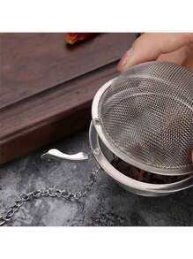 1pc, Mesh Seasoning Ball, Spice Ball, Metal Tea Bag, Tea Ball, Tea Strainer, Tea Steeper, Mesh Tea Infuser, Premium Tea Filter, Mesh Tea Filter, Creative Tea Separator, Kitchen Accessaries, Kitchen Tool