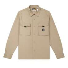 Timberland Camisa casual cómoda y transpirable de manga larga para hombre - Caqui - Ver 1