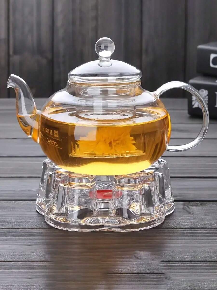 1 ấm trà thủy tinh borosilicate chịu nhiệt cao 600ml/800ml/1000ml có bộ lọc, ấm trà thủy tinh trong suốt đựng trà lá rời và trà thảo mộc, ấm trà cổ ngỗng cho bếp từ, ấm trà thủy tinh không có nến cho ngày tựu trường