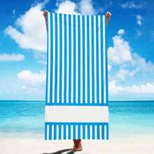 1pc Custom Text Beach Towel, Strong Water Absorption, Suitable For Swimming Pool, Camping Trip, Extremely Comfortable,Multi-Functional,Adjustable, Ornamental,Reusable,Breathable,Exquisite,Adorable,High-Quality,Modern,Colorful,Cute,Comfortable,Stylish,Soft,Custom,Personalized,Unique,Ideal Gifts For Him,Ideal Gifts For Her,Boyfriend,Girlfriend,Dad,Mom,Family,Friends,Son,Daughter,Office,Tea Room,School,Home,Home Refresh,Customized Beach Towels