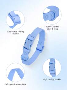 Durable Dog Collar, Biothane Silicone Plastic PVC Rubber Washable Quick Release Buckle Outdoor Puppy Collars Durable Adjustable For Small Medium Large Dogs - Multicolor - View 6