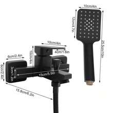 HaroldDol Grifos para bañera - Negro - Ver 4